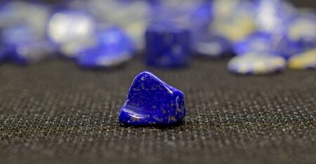 lapis lazuli Is a beautiful blue gemstoneの写真素材