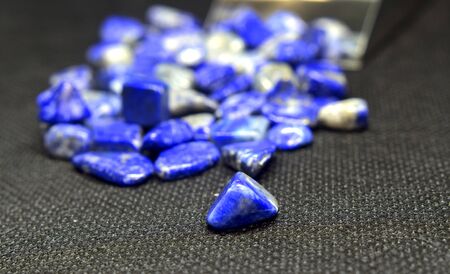 lapis lazuli Is a beautiful blue gemstoneの写真素材