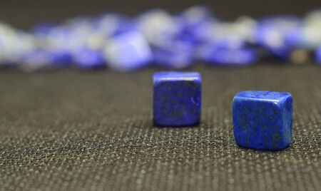 lapis lazuli Is a beautiful blue gemstoneの写真素材
