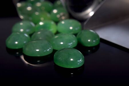 Real jade Is natural jade Rare, expensiveの写真素材