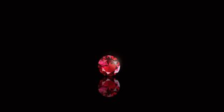 ruby Is red gem Beautiful by nature For making expensive jewelryの写真素材