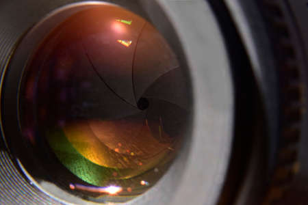 The camera lens that provides sharp, beautiful quality for professional photographers.の写真素材