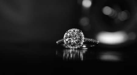 Diamond ring, luxury wedding ring, expensiveの写真素材