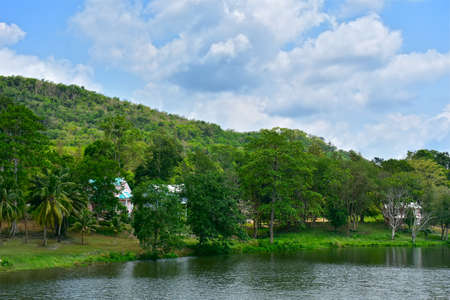 Mountains, trees and streams are naturally beautiful.のeditorial素材