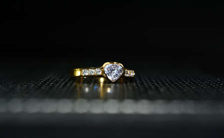 wedding ring set with diamonds as an ornament expensive luxury for people with tasteの写真素材