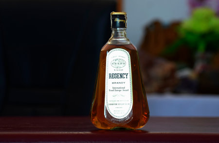 Liquor is a variety of beverages. on the shelf.Save the picture on March 2, 2023 in Rayong,...