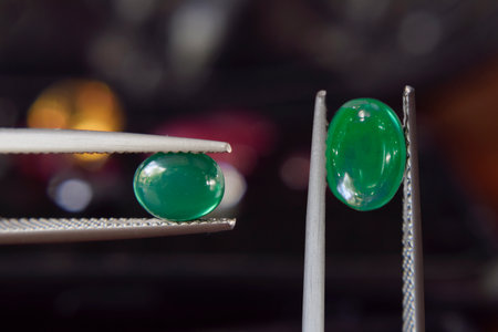 Real jade That is the original jade ball Green and rare, expensiveの写真素材