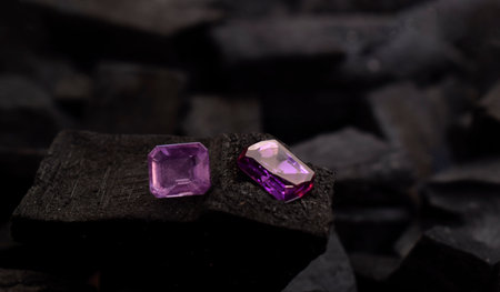Amethyst is a beautiful colored gemstone. naturallyの素材