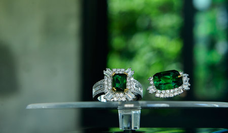 Blue sapphire Gemstone Expensive blue ringの写真素材