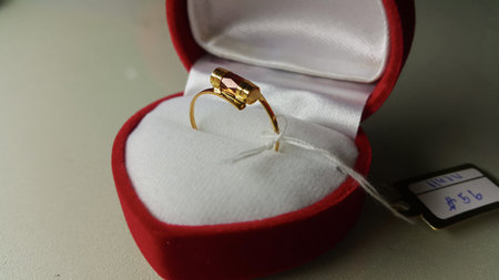 Production of jewelry from gold barsの写真素材