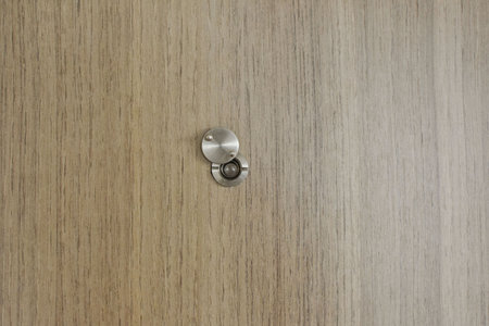 The door is a door locked with a keycard system.の写真素材