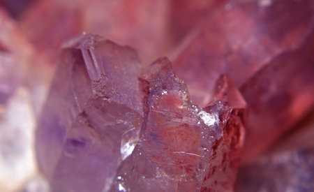 Amethyst is a beautiful colored gemstone. naturallyの写真素材