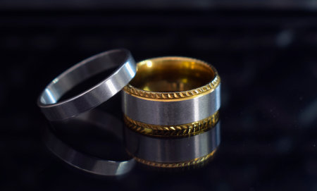 ring with large round diamonds Placed on the keyboard