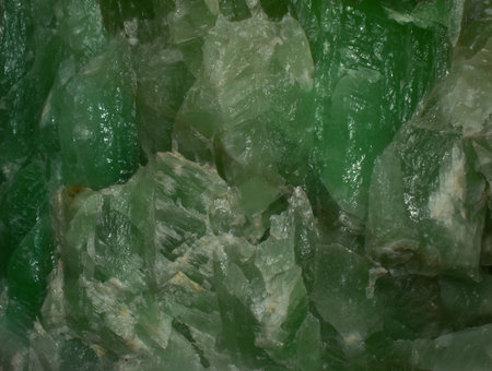 Close-up photo of the emerald bar, a natural green lump.の写真素材