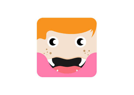 Boy Giant Family icon. cartoon icon set. Boy character cartoon. character family symbol (Face icon)のイラスト素材