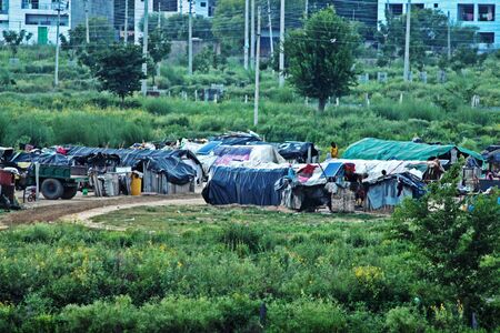 A Slum area in Haryana India