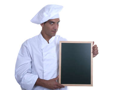 COOK WITH MENU POSTER ISOLATED