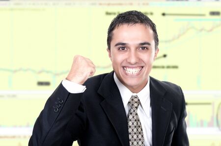 happy stock exchange broker の写真素材