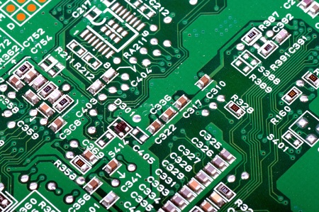 close up of electronic circuit board 