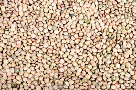 background of brown small dry raw lentils の写真素材