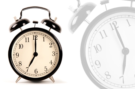 Alarm clock isolated on white 
