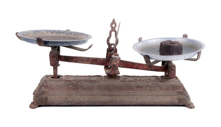 Old scale with white background 