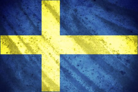 Grunge flag of swedenの写真素材