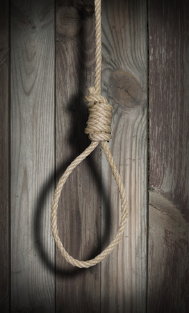 Hangman's rope in the darkness