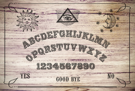 Ouija Board. Ouija style talking spirit board.の写真素材