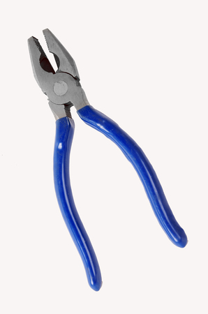 Pliers blue tool isolated on a white backgroundの写真素材