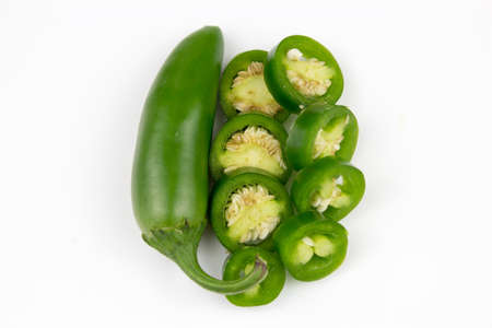 Fresh, healthy jalapeno peppers from my gardenの写真素材