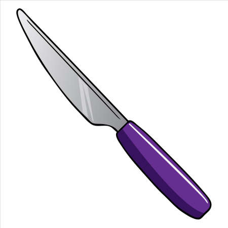 knife vector illustration,isolated on white background for education,top viewのイラスト素材