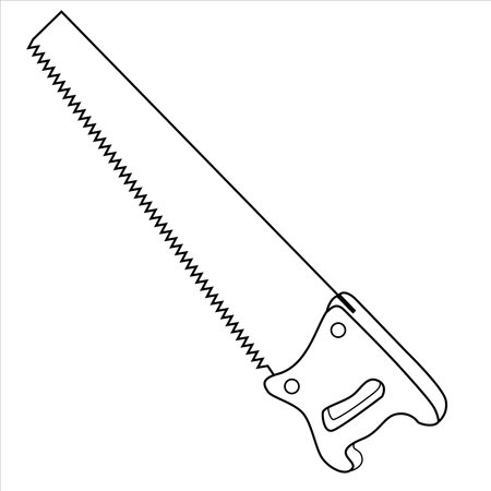 saw line vector illustration&#xA;A isolated on white background.Top viewのイラスト素材