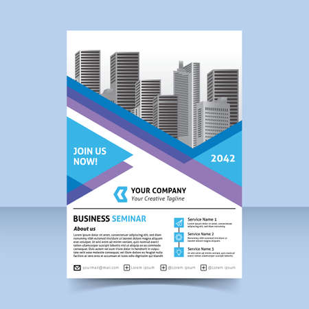 Business seminar, business event Flyer poster template designのイラスト素材