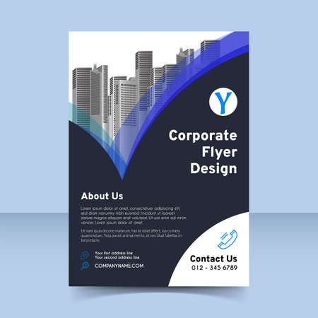 gradation checklist corporate flyer template designのイラスト素材