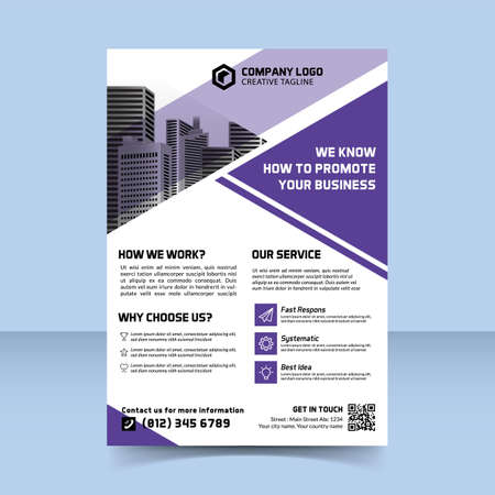 knowledge to promote your business flyer template designのイラスト素材