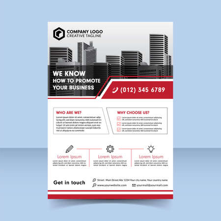 how to promote business flyer design templateのイラスト素材