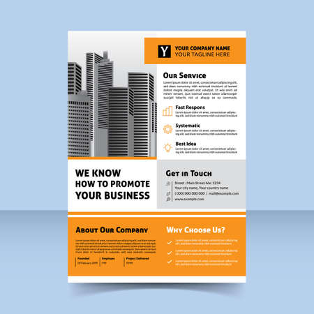 Consultant flyers help promote your business to reach an audienceのイラスト素材