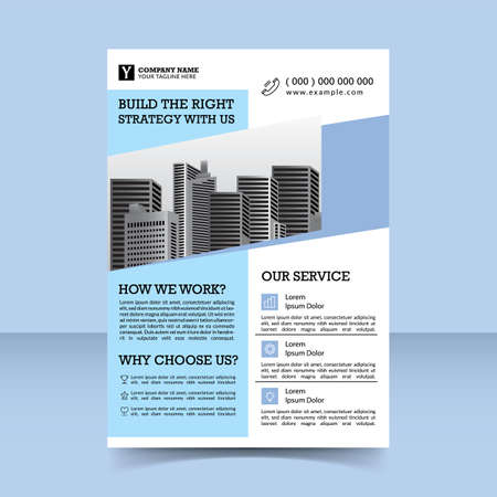 Soft elegant professional flyer design template build strategyのイラスト素材