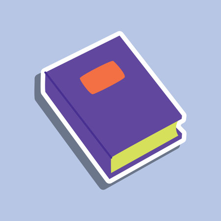 Book stickers icon, icons for school suppliesのイラスト素材