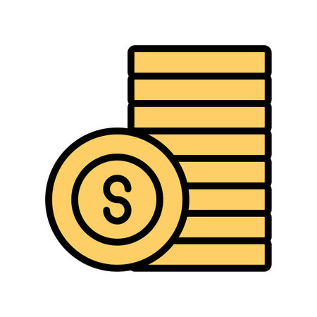 Dollar coin iconのイラスト素材