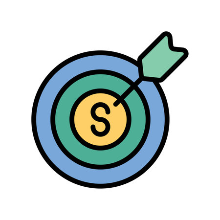 Financial goal iconのイラスト素材