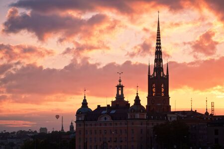 Stockholm city view at the sunset.の写真素材