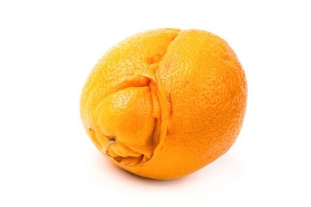 Indecent crazy sexy orange, isolated on white.の写真素材