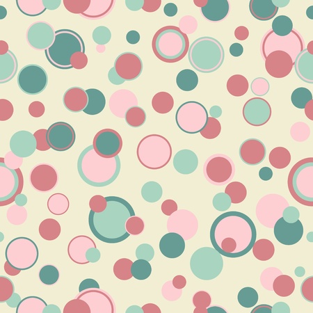 Abstract circles retro seamless pattern.のイラスト素材