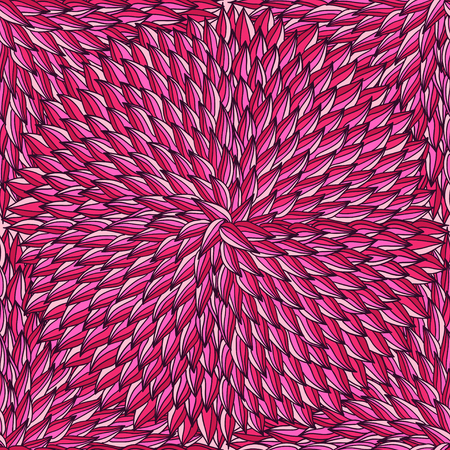 Hand-drawn doodle hot pink petals seamless pattern のイラスト素材