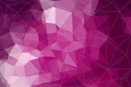 Purple abstract geometric background consisting of colored triangles.のイラスト素材