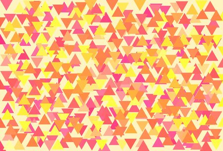 Abstract geometric background consisting of scattered bright colored triangles.