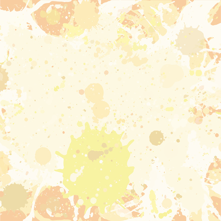 Pastel light beige neutral watercolor paint artistic splashes background, square format.のイラスト素材
