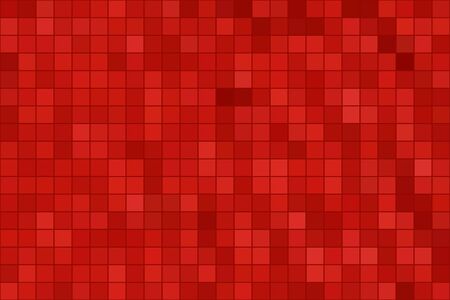Abstract square mosaic tile red background for any design, horizontal format.のイラスト素材